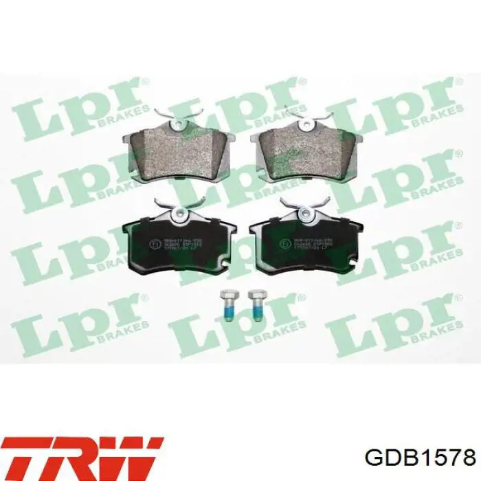 Задние тормозные колодки GDB1578 TRW