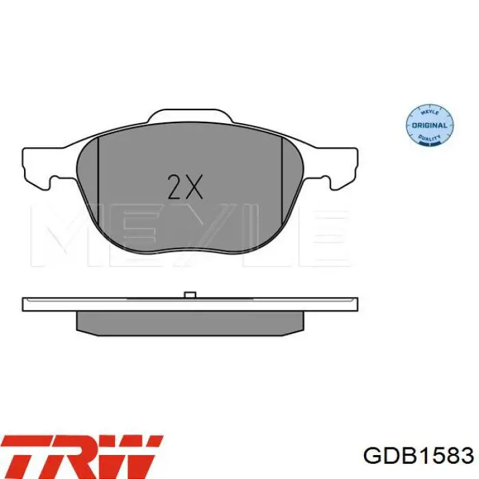 Колодки гальмівні передні, дискові GDB1583 TRW