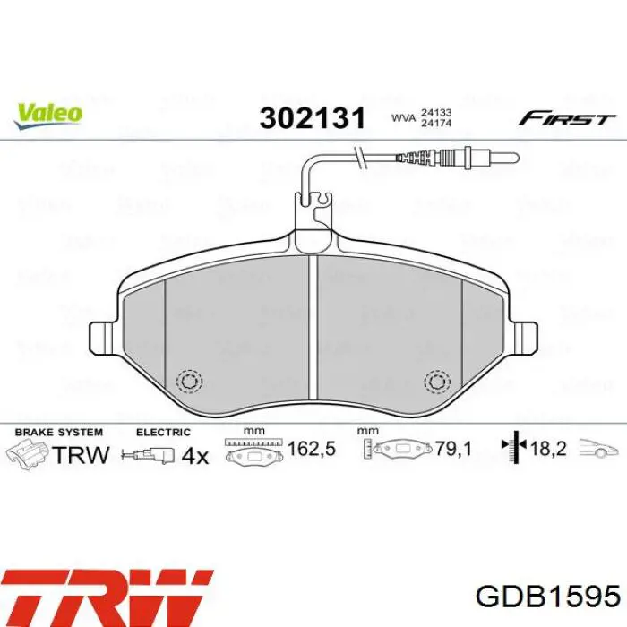 Тормозные колодки TRW GDB1595
