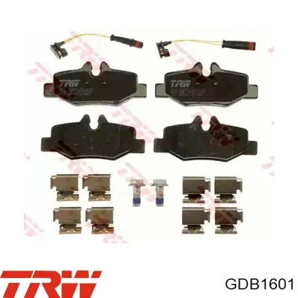 GDB1601 TRW колодки тормозные задние дисковые