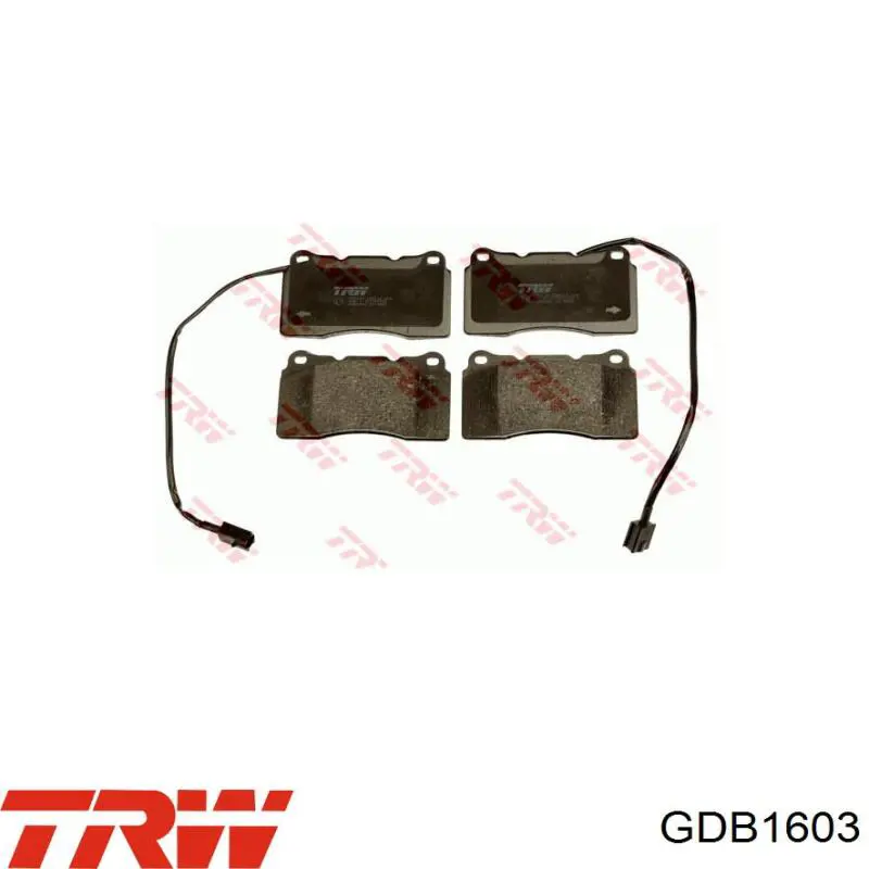 GDB1603 TRW передние тормозные колодки