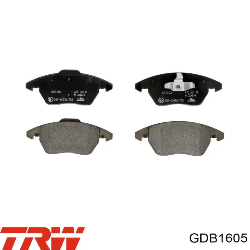 GDB1605 TRW колодки тормозные передние дисковые
