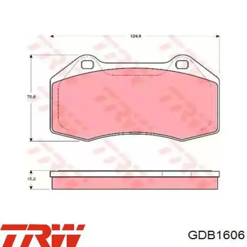Передние тормозные колодки GDB1606 TRW