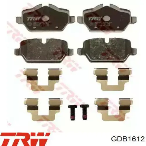 Колодки тормозные задние дисковые TRW GDB1612