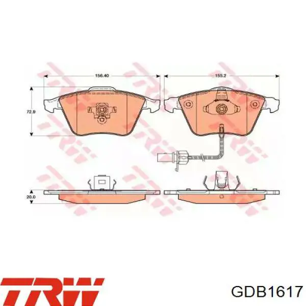 Тормозные колодки TRW GDB1617
