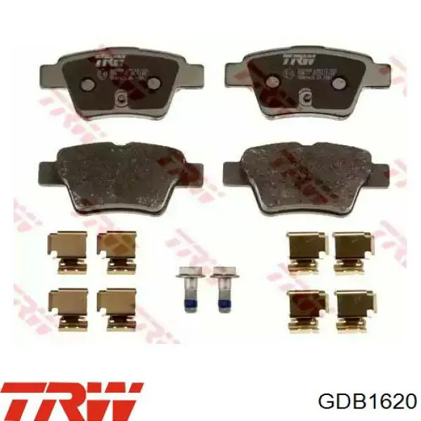 GDB1620 TRW колодки тормозные задние дисковые