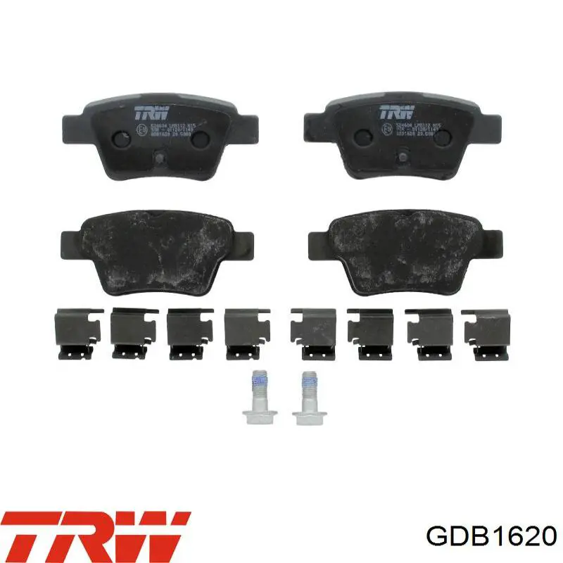 Купить GDB1620 TRW Колодки тормозные задние, дисковые