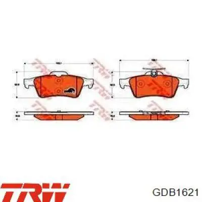 Колодки дисковые  TRW GDB1621 цена, от 26.14 USD