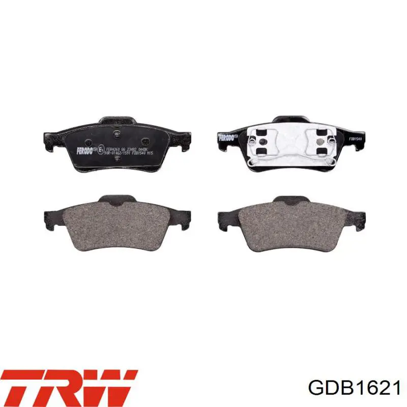 Купить GDB1621 TRW Колодки тормозные задние, дисковые