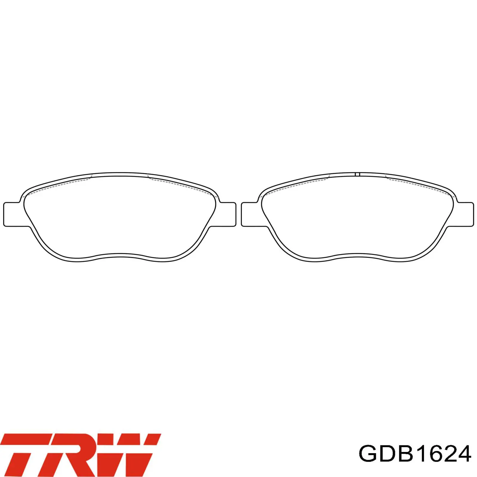 GDB1624 TRW Колодки передние
