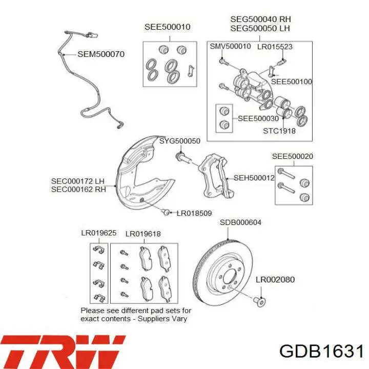 Тормозные колодки TRW GDB1631
