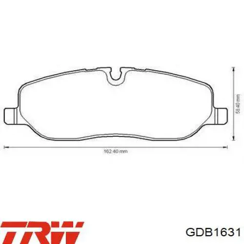 GDB1631 TRW Колодки передние