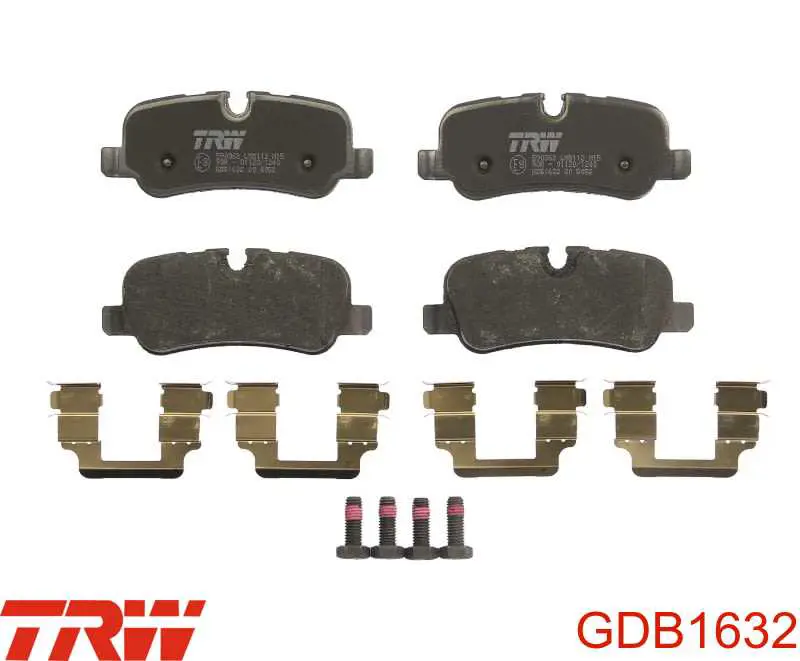 Колодки тормозные задние дисковые TRW GDB1632