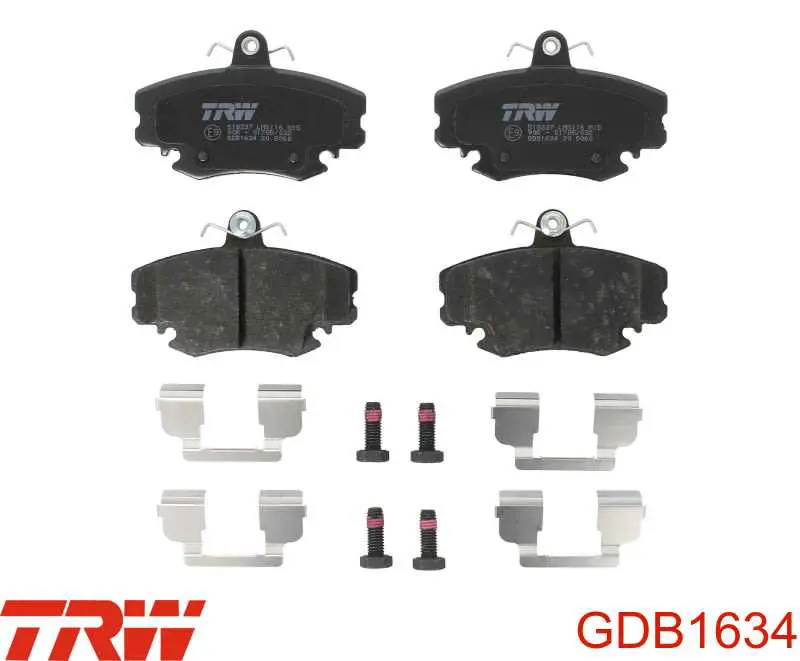 GDB1634 TRW колодки тормозные передние дисковые