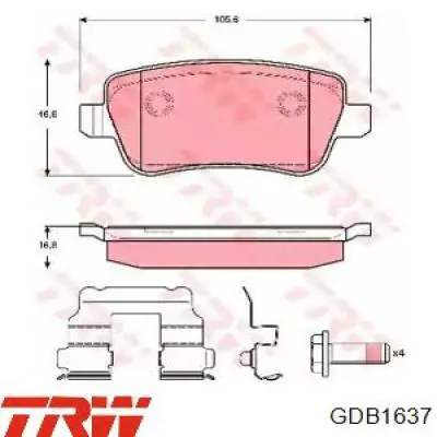 BDS484 Starline Колодки тормозные дисковые комплект