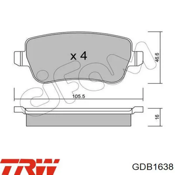 Задние тормозные колодки ADL144228 Blue Print
