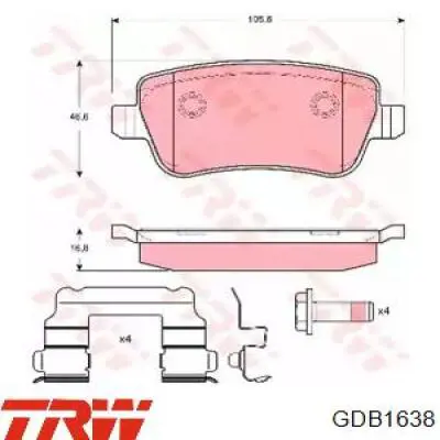 Колодки дисковые  Blue Print ADL144228 цена, от 25.58 USD