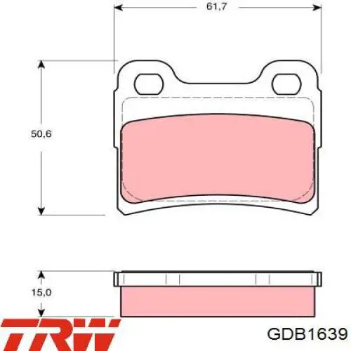 Колодки дисковые  TRW GDB1639 цена, от 10.18 USD