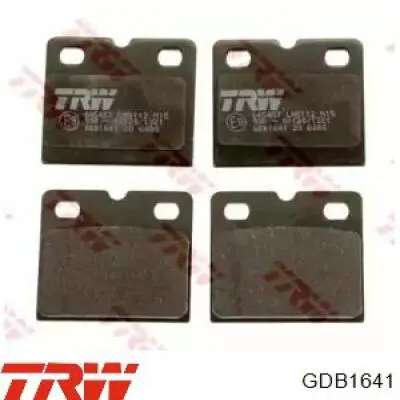 GDB1641 TRW колодки тормозные задние дисковые