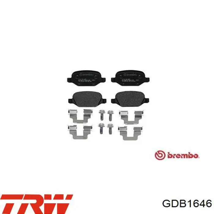 Задние тормозные колодки GDB1646 TRW