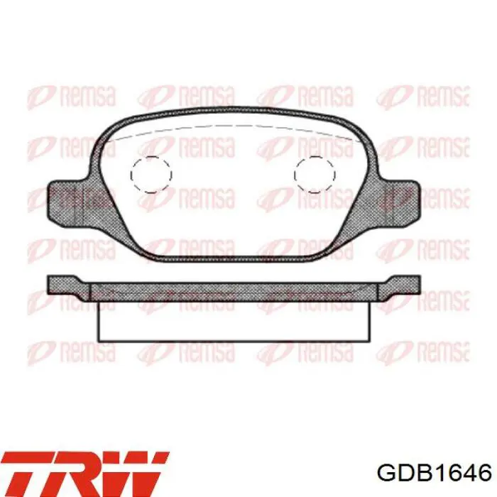 Задние дисковые колодки TRW GDB1646