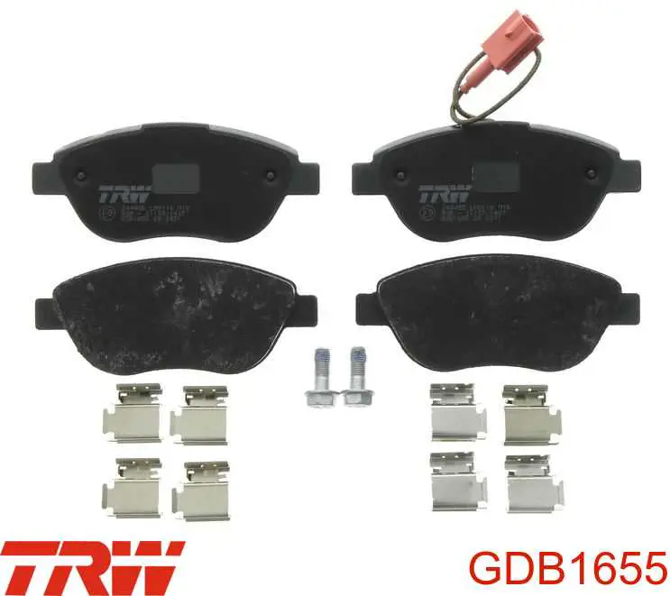 GDB1655 TRW колодки тормозные передние дисковые