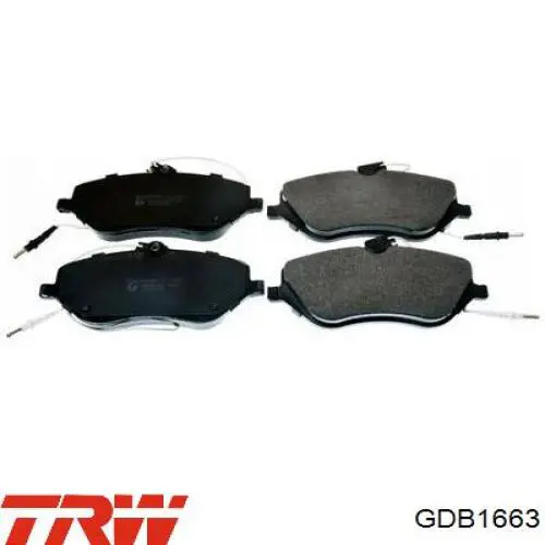 Передние тормозные колодки GDB1663 TRW