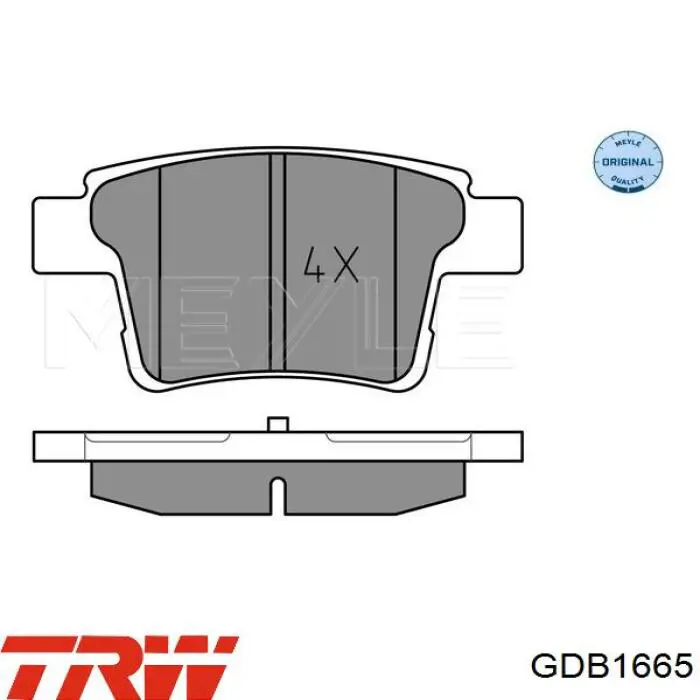Задние дисковые колодки TRW GDB1665