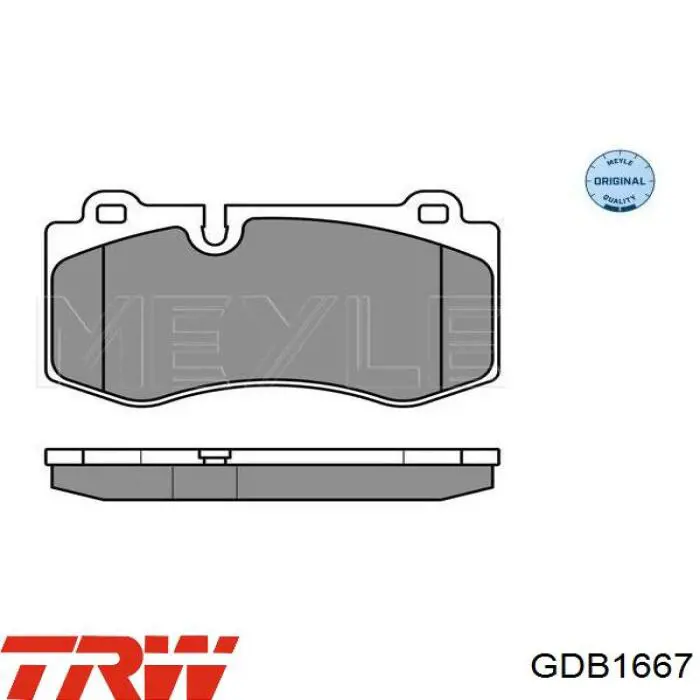 Купить GDB1667 TRW Колодки тормозные
