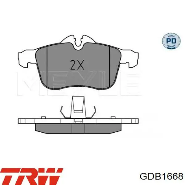GDB1668 TRW Колодки передние