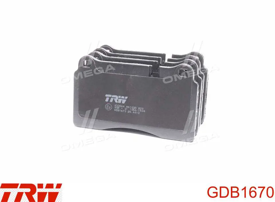 Передние тормозные колодки GDB1670 TRW