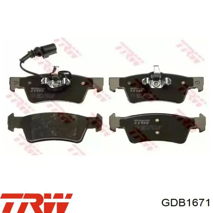 GDB1671 TRW колодки тормозные задние дисковые