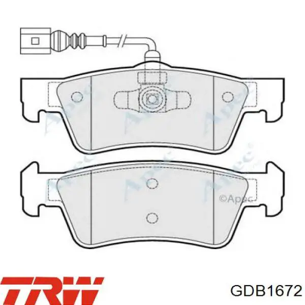 Колодки дисковые  TRW GDB1672 цена, от 28.94 USD