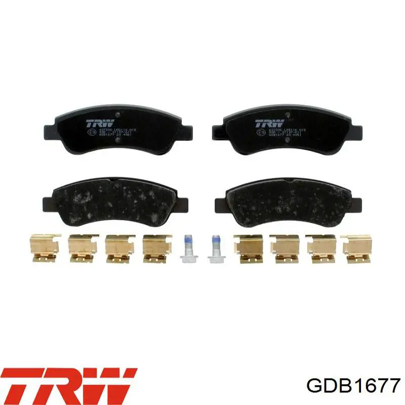 GDB1677 TRW колодки тормозные передние дисковые