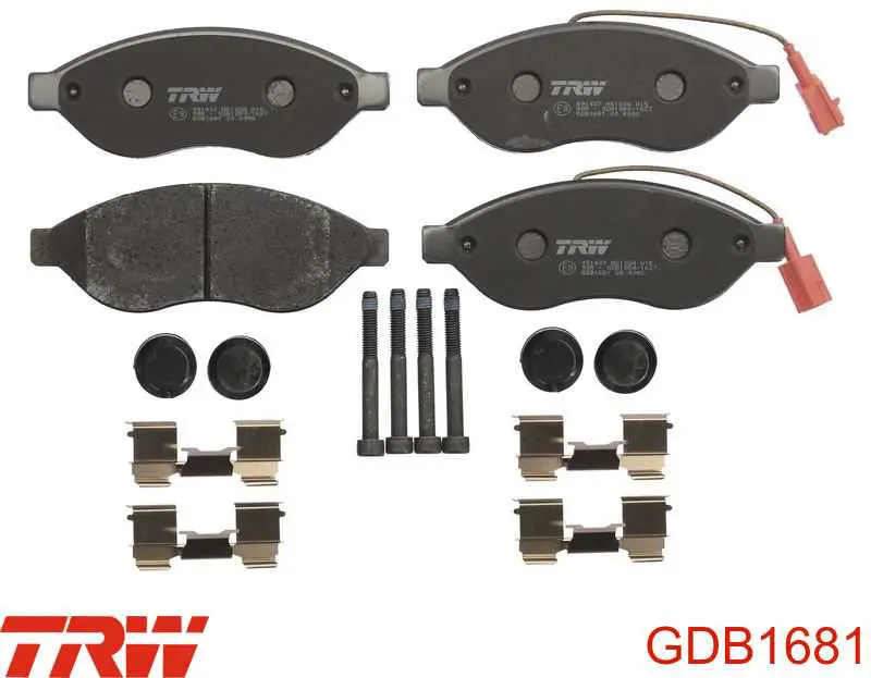 GDB1681 TRW колодки тормозные передние дисковые
