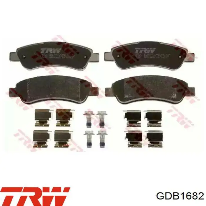 GDB1682 TRW колодки тормозные задние дисковые