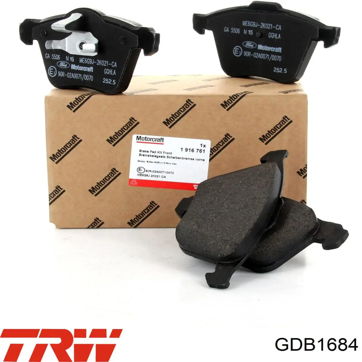 GDB1684 TRW Колодки передние