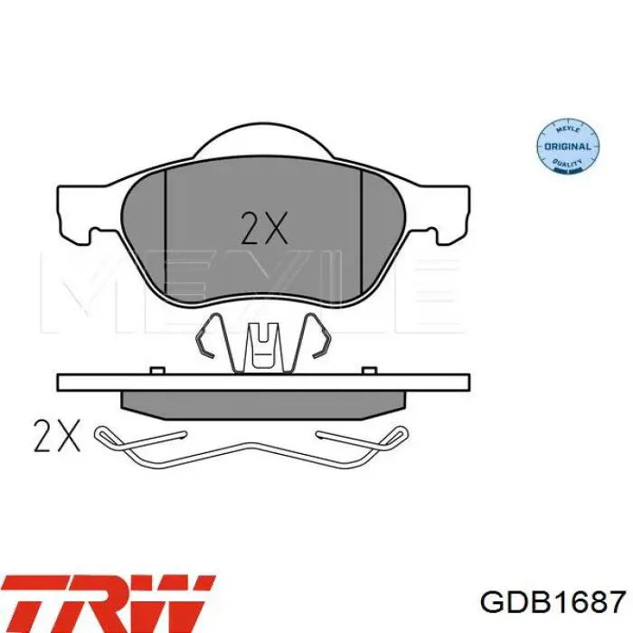 Купить GDB1687 TRW Колодки тормозные