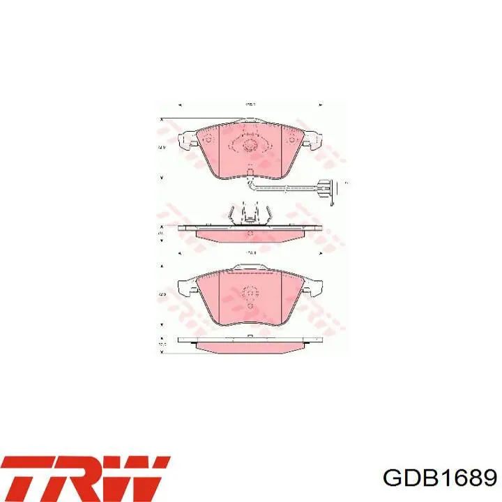 Купить GDB1689 TRW Колодки тормозные