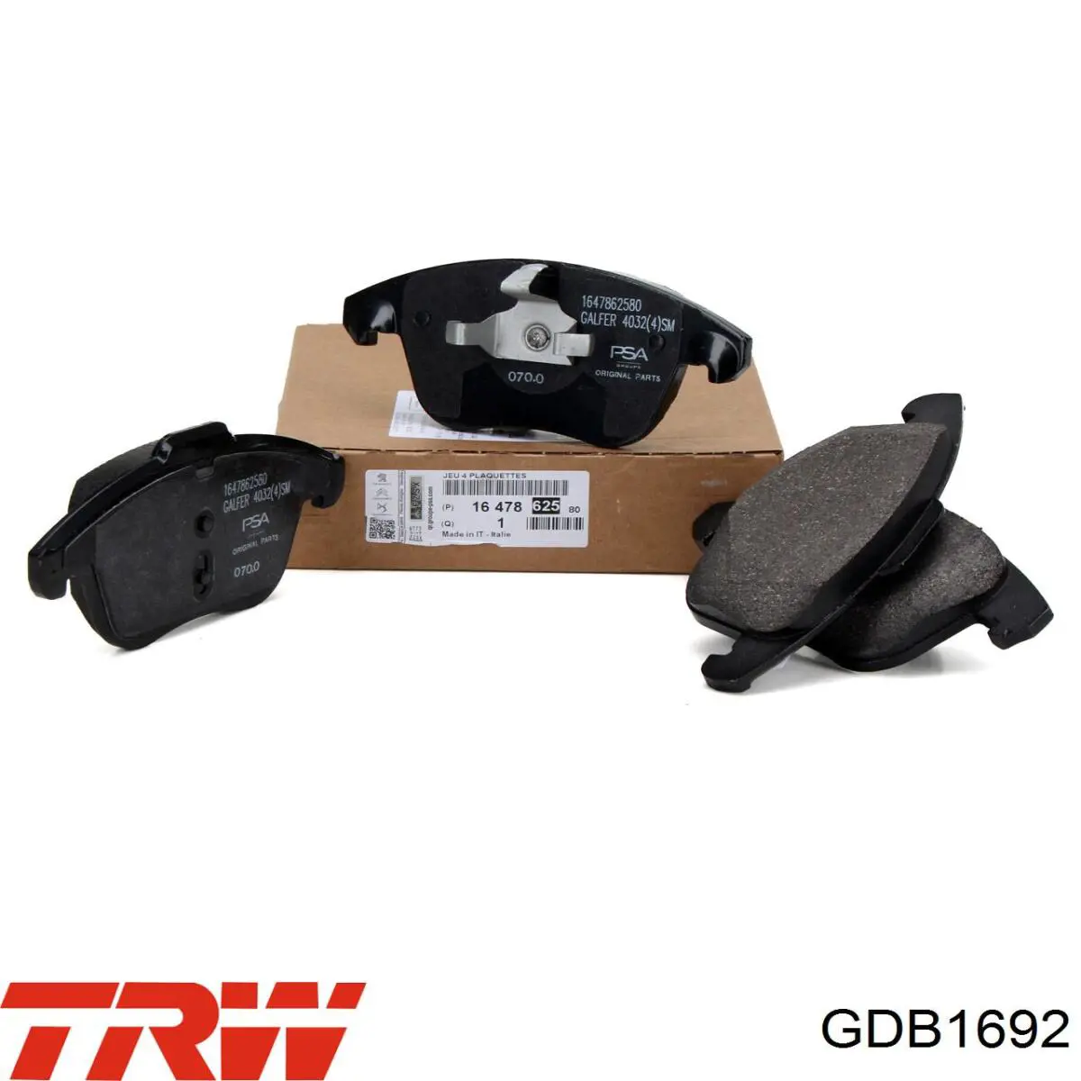Купить GDB1692 TRW Колодки тормозные задние, дисковые