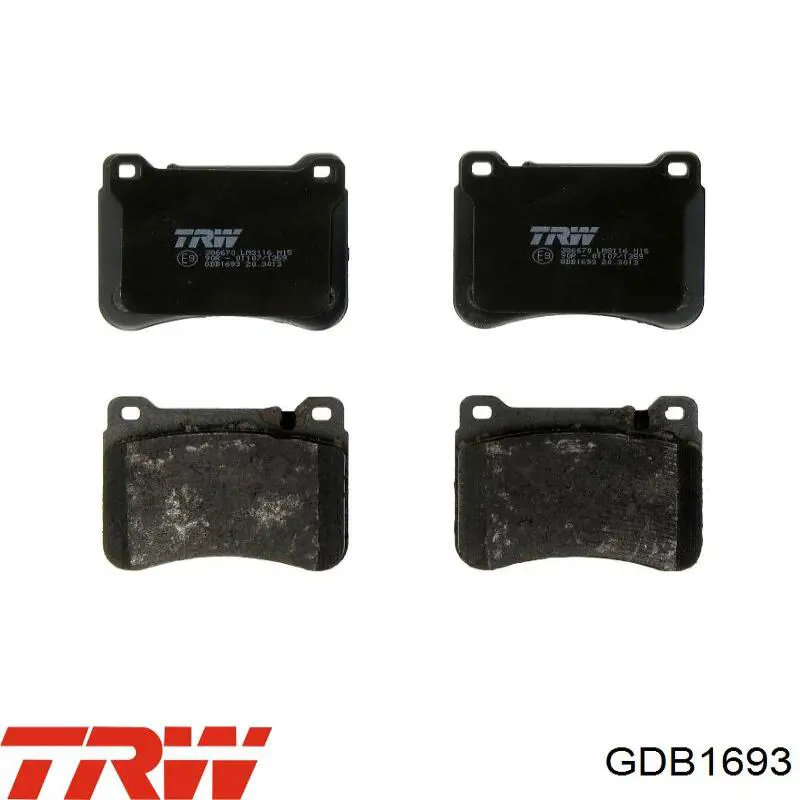 GDB1693 TRW колодки тормозные передние дисковые