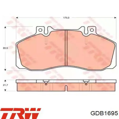 GDB1695 TRW колодки тормозные задние дисковые