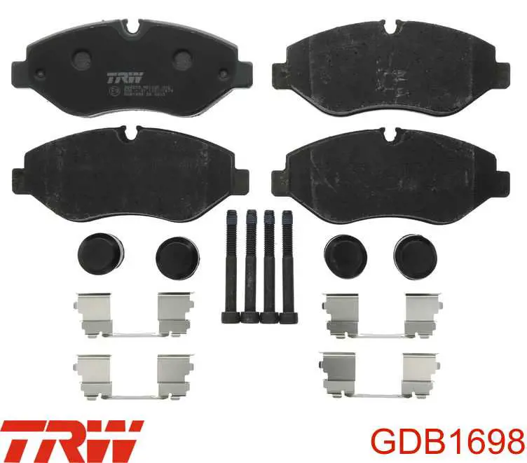 GDB1698 TRW колодки тормозные передние дисковые