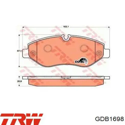 Тормозные колодки TRW GDB1698