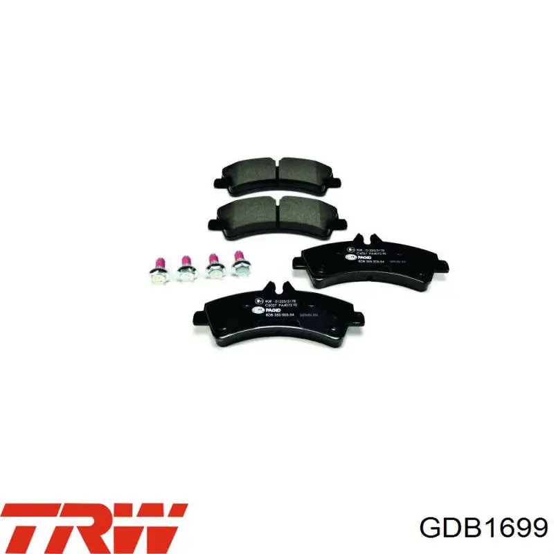 GDB1699 TRW Колодки тормозные дисковые комплект