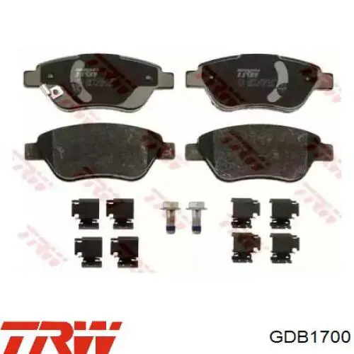 GDB1700 TRW Колодки передние