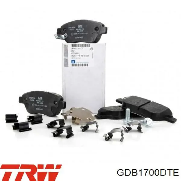 GDB1700DTE TRW Колодки передние