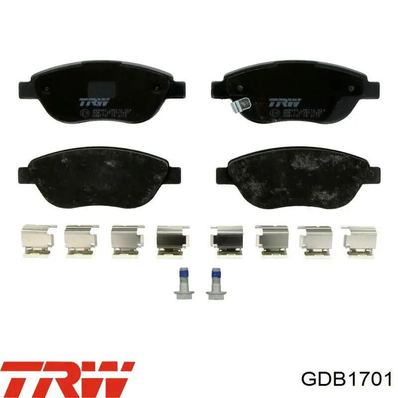 GDB1701 TRW колодки тормозные передние дисковые
