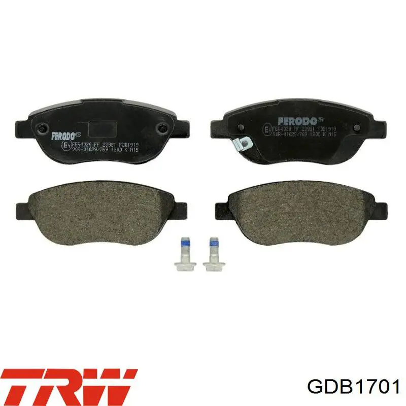 Передние тормозные колодки GDB1701 TRW