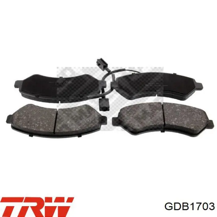 Купить GDB1703 TRW Колодки тормозные
